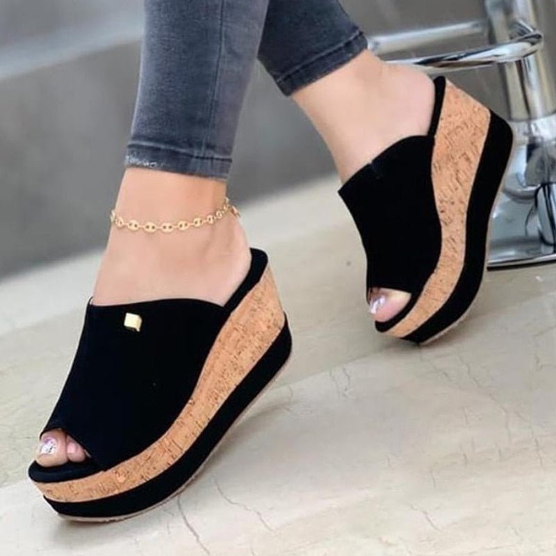 Women's Wedge Sandals – Peep Toe Platform Slippers | Summer Shoes USA & Canada
