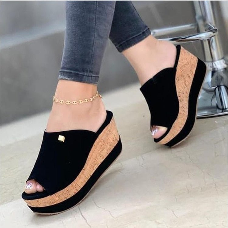 Women's Wedge Sandals – Peep Toe Platform Slippers | Summer Shoes USA & Canada