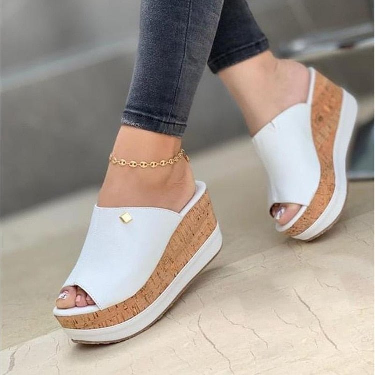 Women's Wedge Sandals – Peep Toe Platform Slippers | Summer Shoes USA & Canada