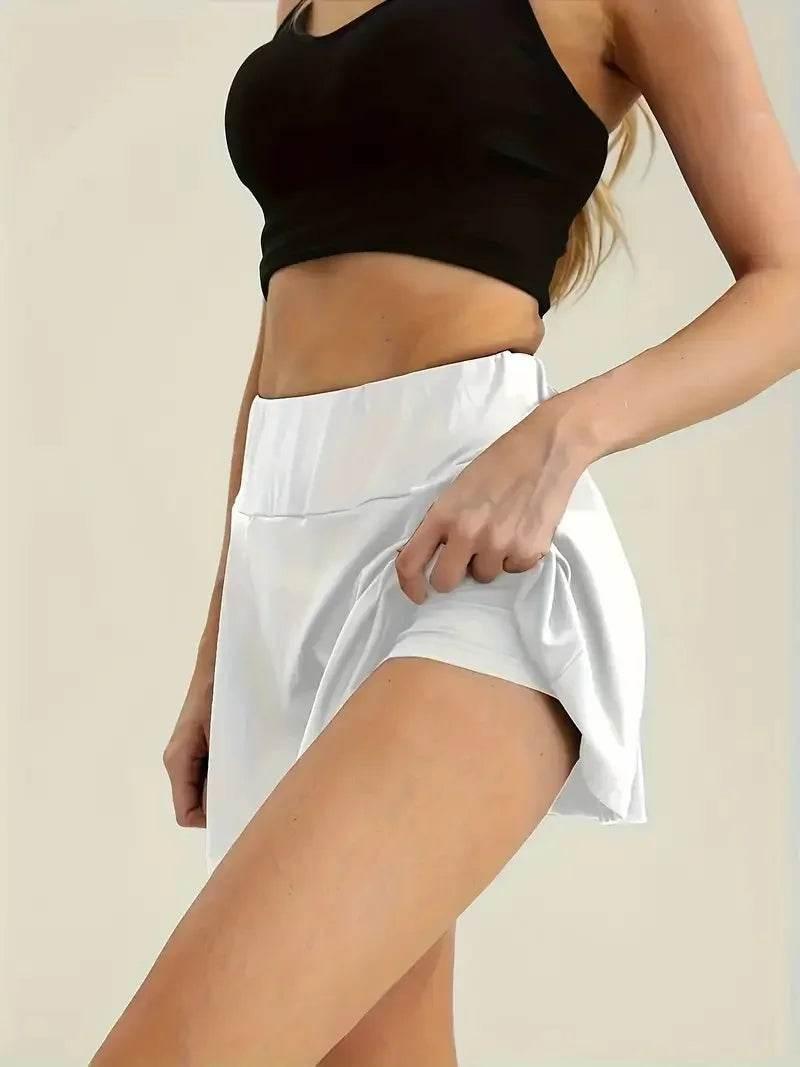 Plus Size High Waist Solid Simple Casual Mini Skirt Women's Clothing