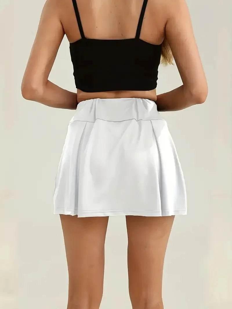 Plus Size High Waist Solid Simple Casual Mini Skirt Women's Clothing