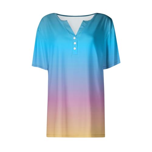 Cotton Summer Tops for Women Spring Tops for Women 2024 Summer Outfits for Teens Summer Tops Trendy Womens Plus Size Summer Clothes Women Tunic Shirts Royal Blue Tops for Blue XL