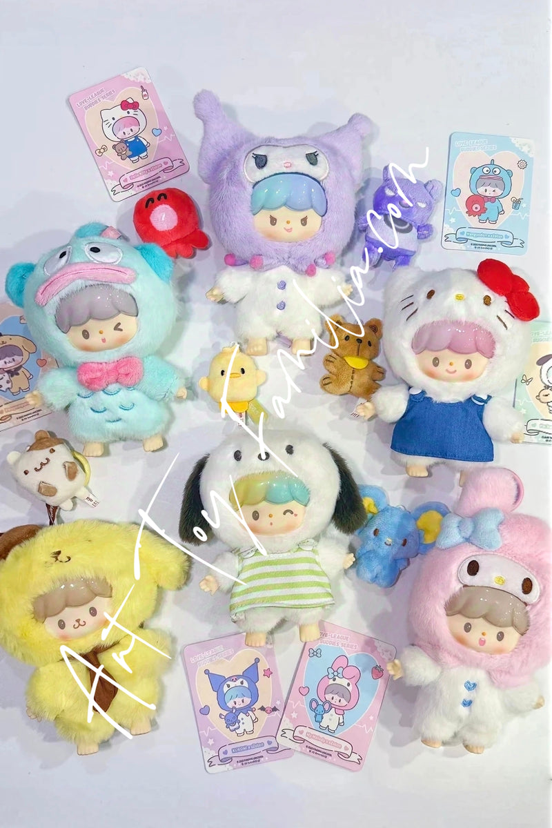 zZoton × Sanrio Love-League Buddies Series Vinyl Plush Keychain - 卓大王 × 三丽鸥家族友友联盟系列搪胶毛绒挂件
