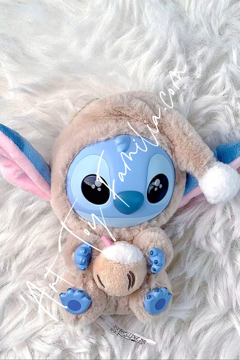 Stitch Eat Something Before Sleep Series Vinyl Plush Toy - 再困也要吃一口系列搪胶毛绒盲盒