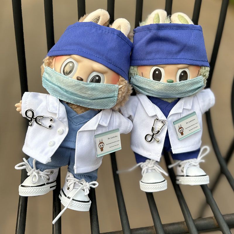 Doll Cloth Tiny Medic Wardrobe Doctor Nurse Uniform For Labubu - 066