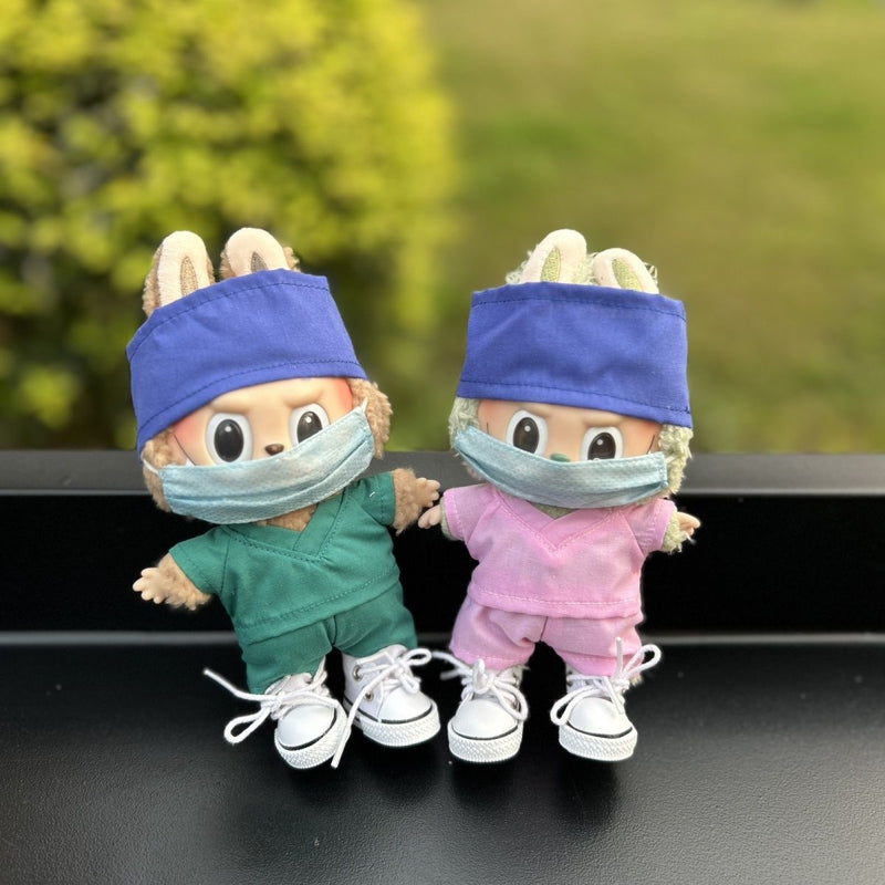 Doll Cloth Tiny Medic Wardrobe Doctor Nurse Uniform For Labubu - 066