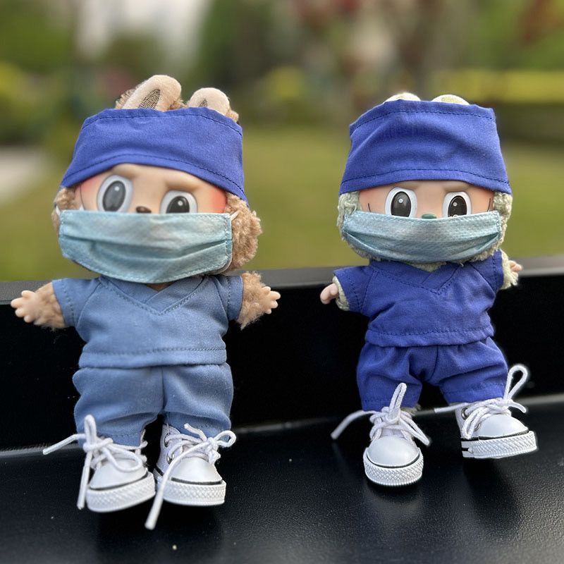 Doll Cloth Tiny Medic Wardrobe Doctor Nurse Uniform For Labubu - 066
