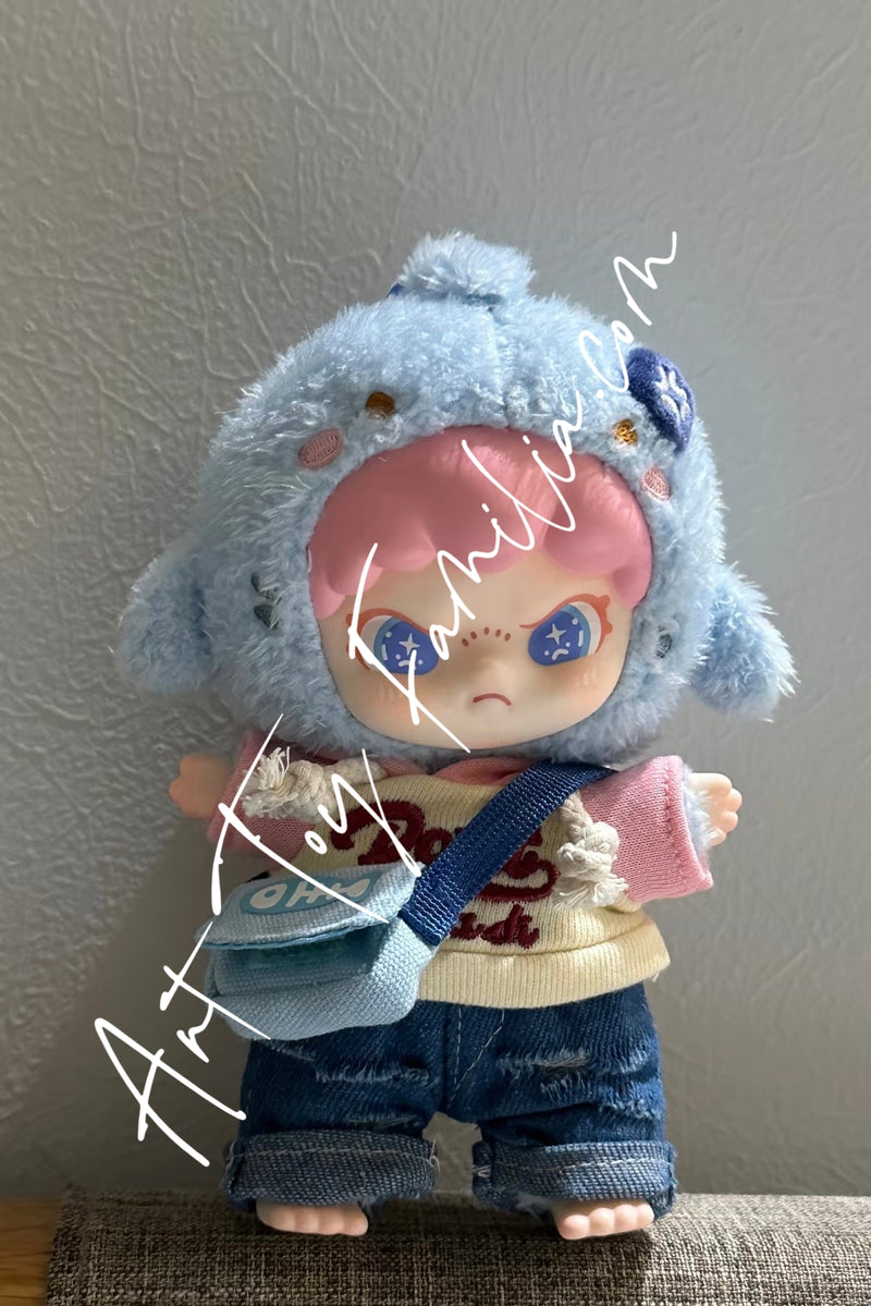 Dora Sharky Lala Girl Vinyl Plush Pendant - 鲨啦啦搪胶毛绒公仔挂件