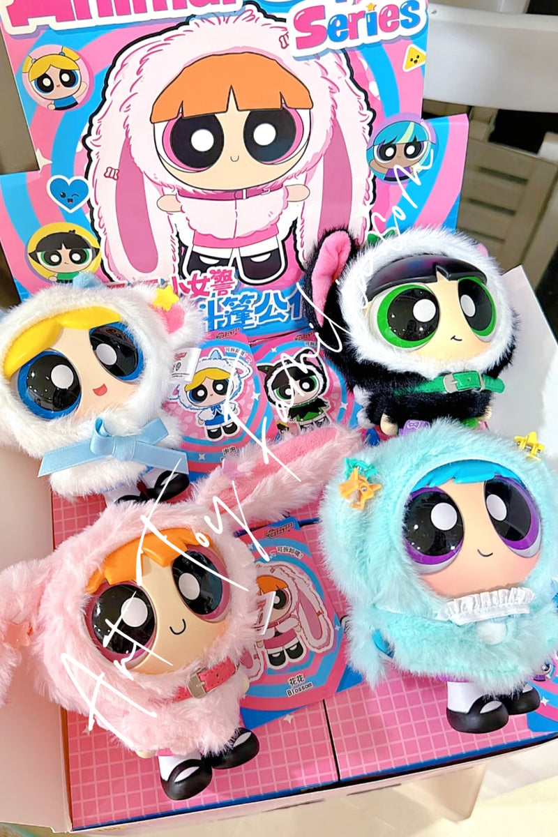 The Powerpuff Girls Animal Cape Series Plush Dolls - 飞天小女警斗篷公仔系列