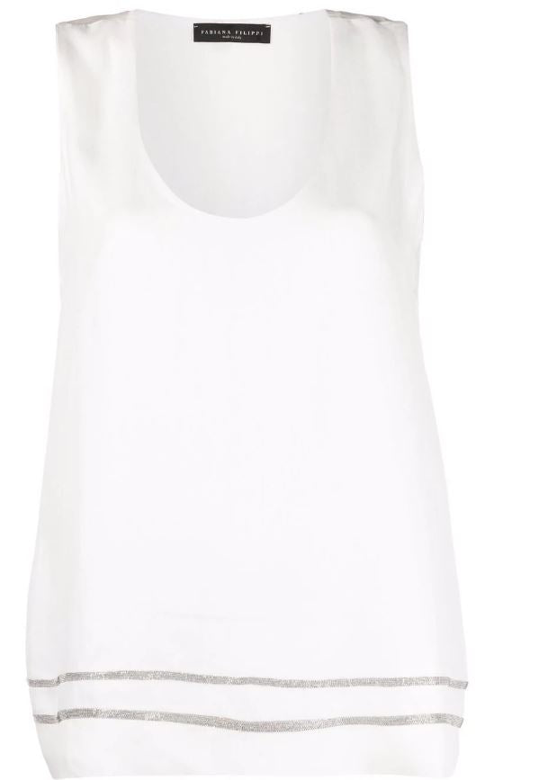 Chain-embellished top