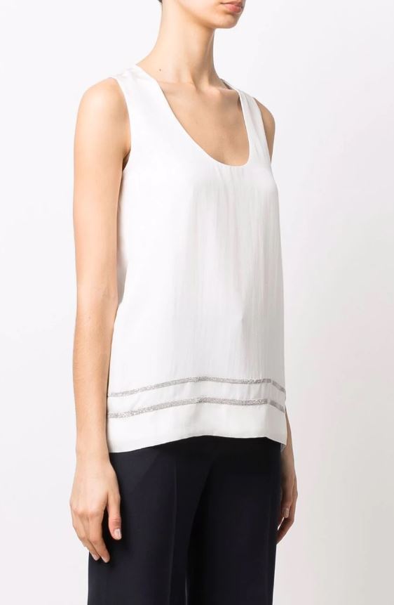 Chain-embellished top