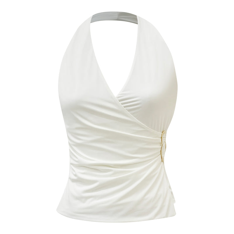 embellished halter top