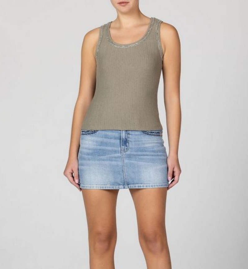 Miss Me Jenny Embellished Tank