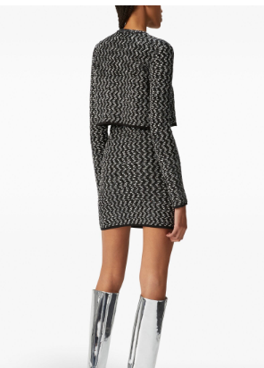 SEQUIN EMBELLISHED CROPPED SWEATER