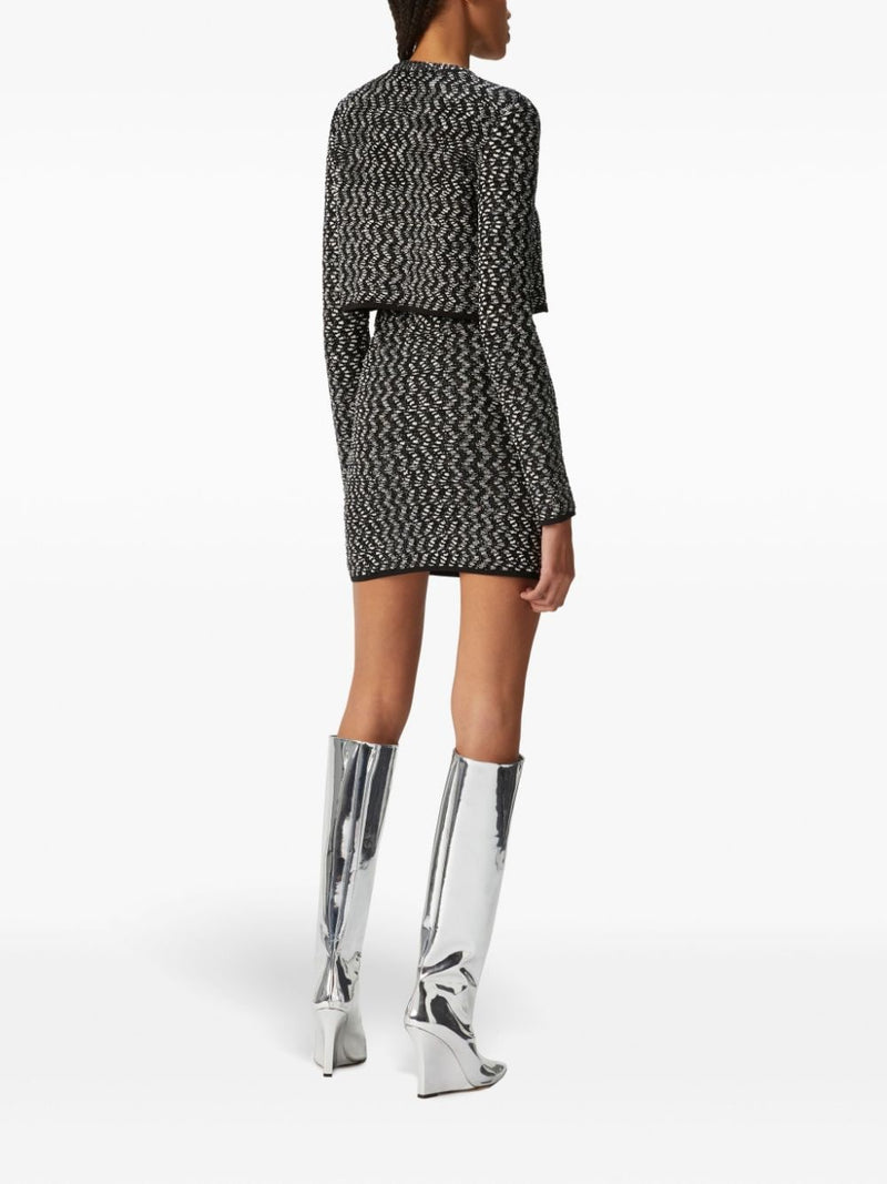 SEQUIN EMBELLISHED CROPPED SWEATER