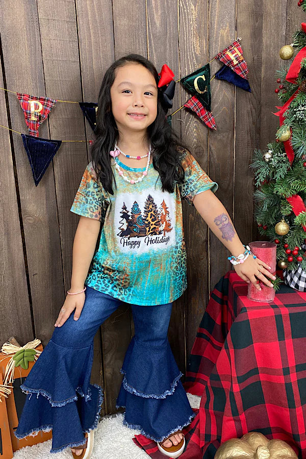 GIRLS HAPPY HOLIDAYS TEE