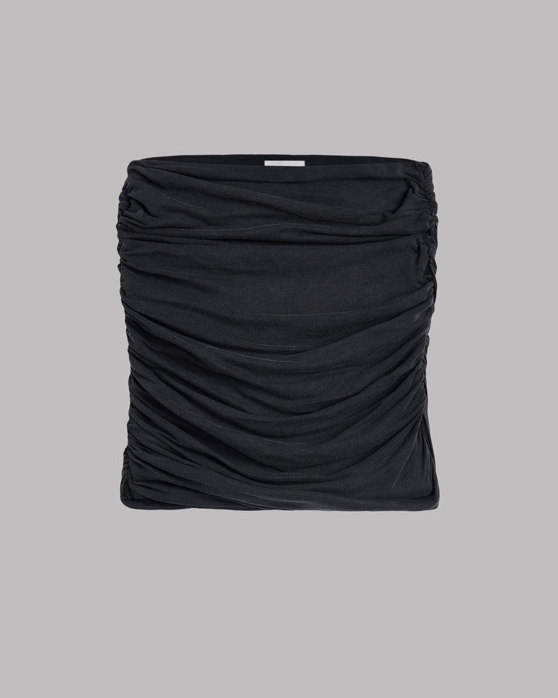 The Dark Ruched Bandeau Top