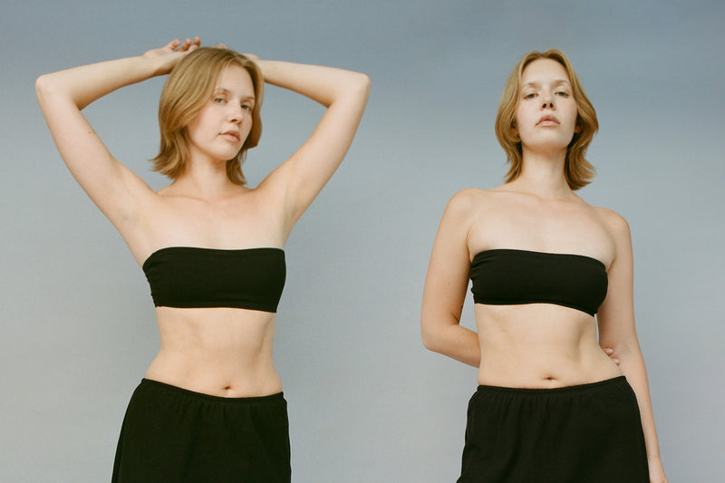 Billie Bandeau Top - Black