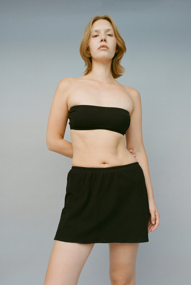 Billie Bandeau Top - Black