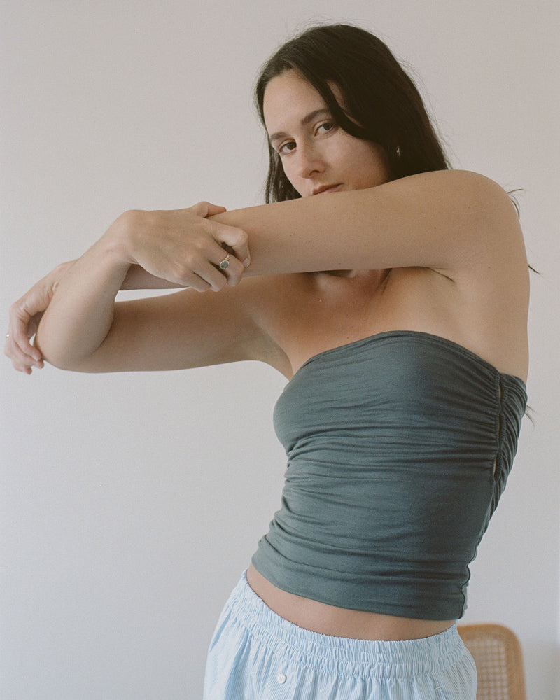Seamless Bandeau Top Slate