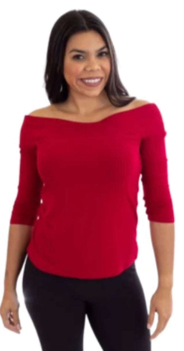 SOLID OFF THE SHOULDER TOP