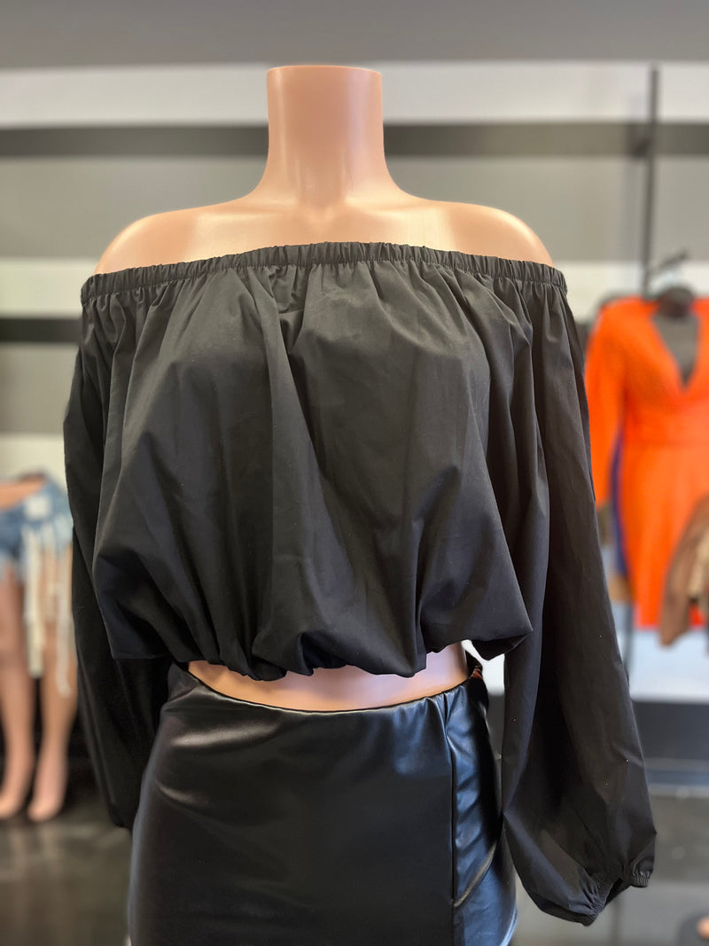 Black Off Shoulder Top