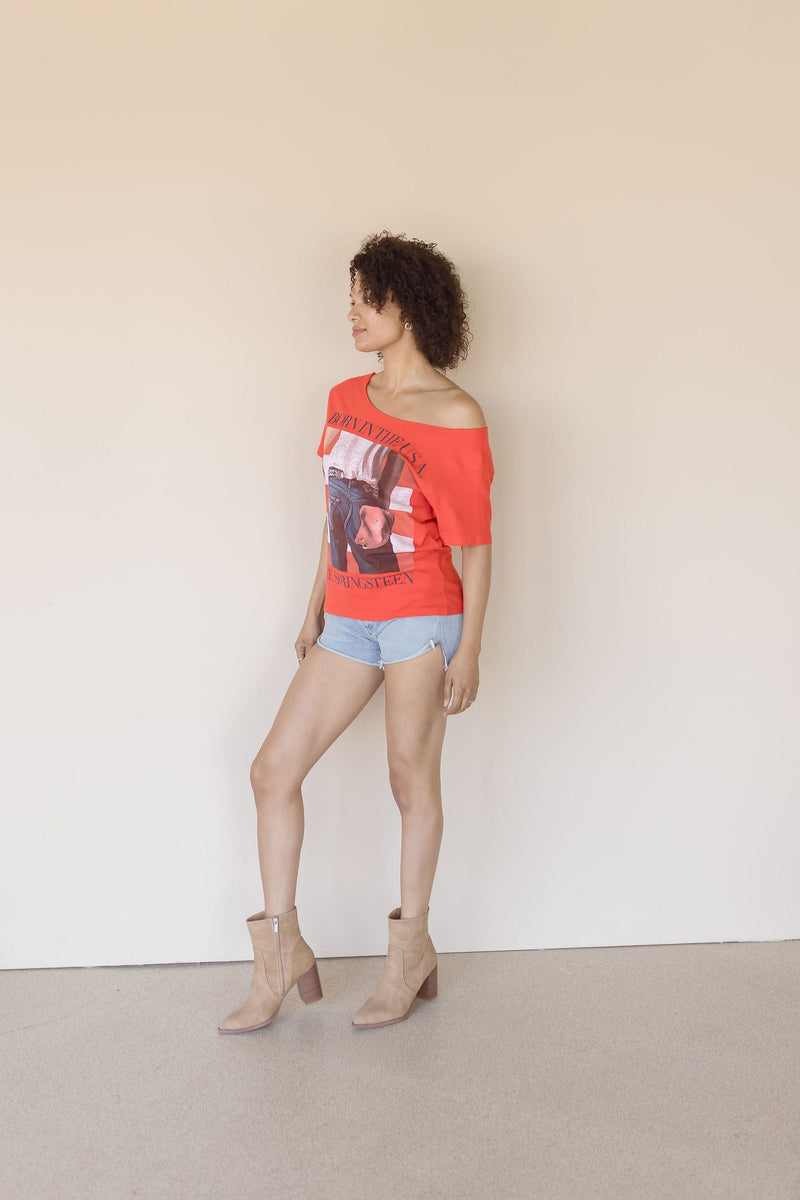Bruce Springsteen Born In The USA Off The Shoulder Tee