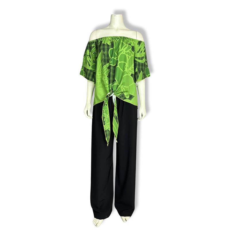 Puamelia Off the Shoulder Top - Matcha