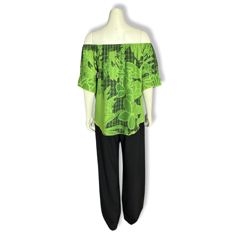 Puamelia Off the Shoulder Top - Matcha