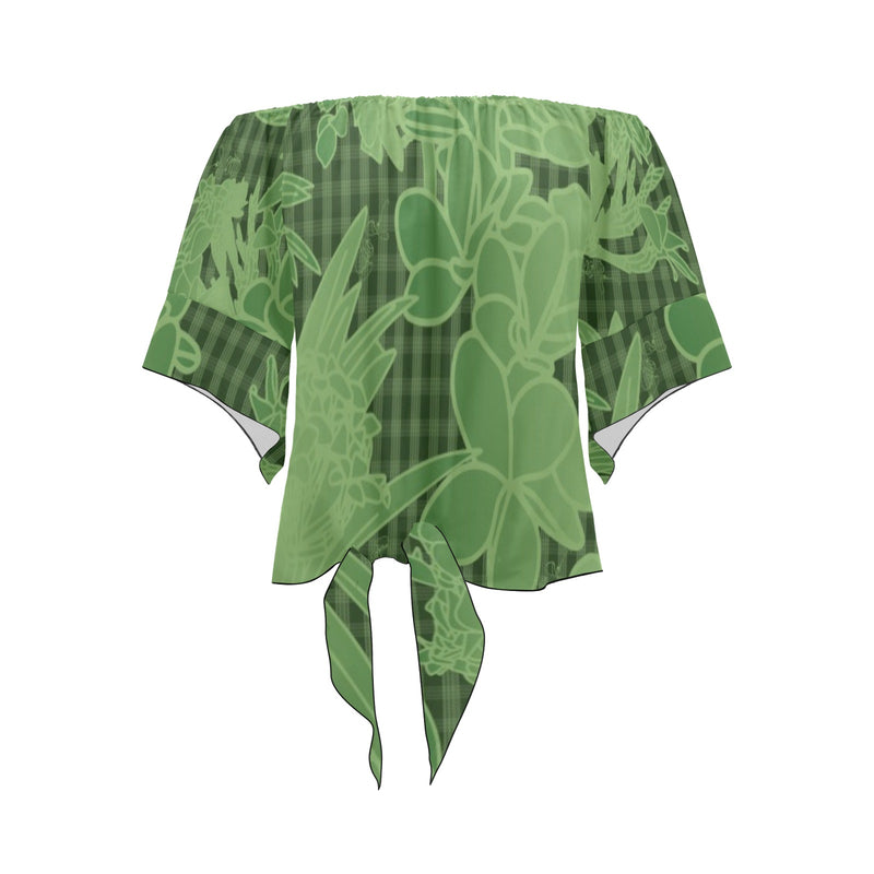 Puamelia Off the Shoulder Top - Matcha