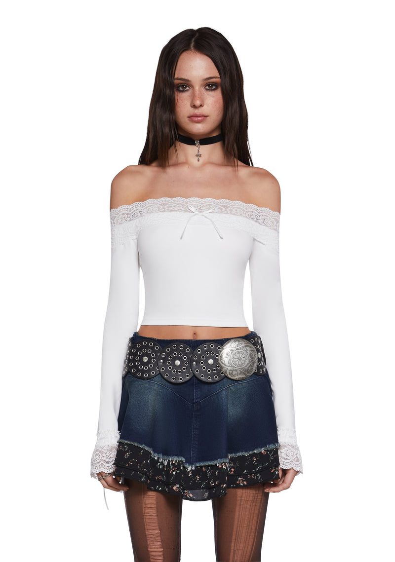 Flirt Expert Off The Shoulder Top - White