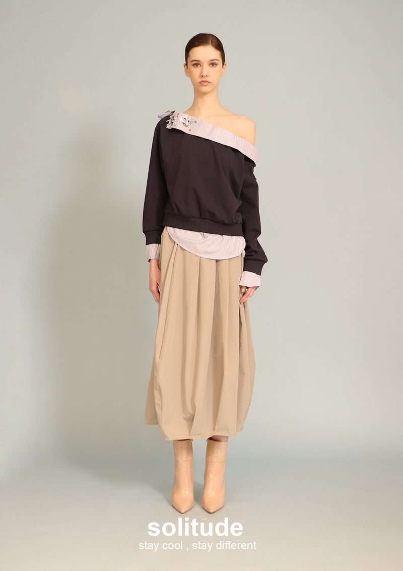 Off Shoulder Embellished Knit Top