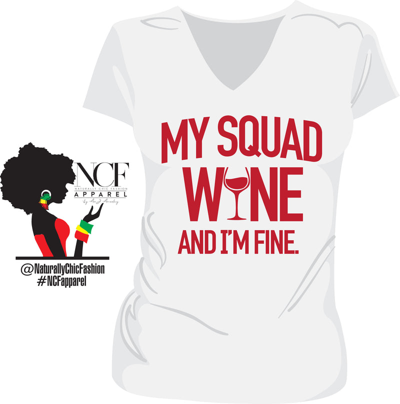 NCF | MY SQUAD White Ladies V-Neck Tees (**)
