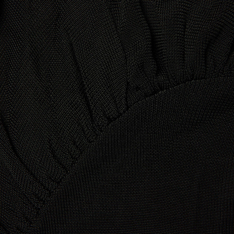 Black Cut Out Viscose Knit Top