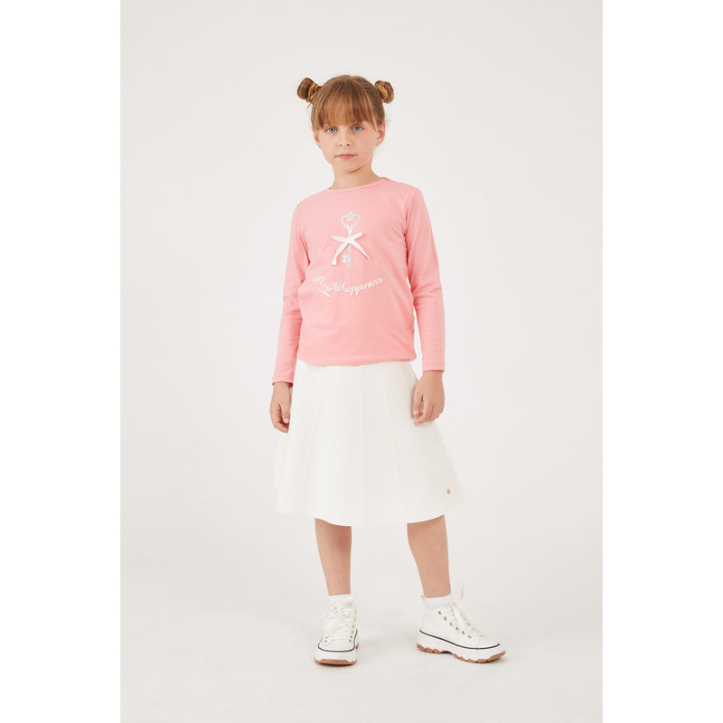 Girls L.S Key Print T-Shirt
