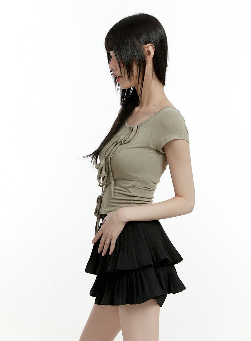 Strap Cut-Out Crop Top CL426