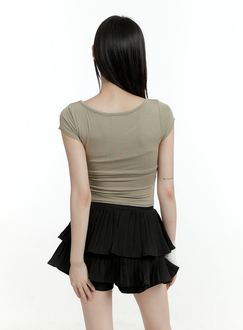 Strap Cut-Out Crop Top CL426