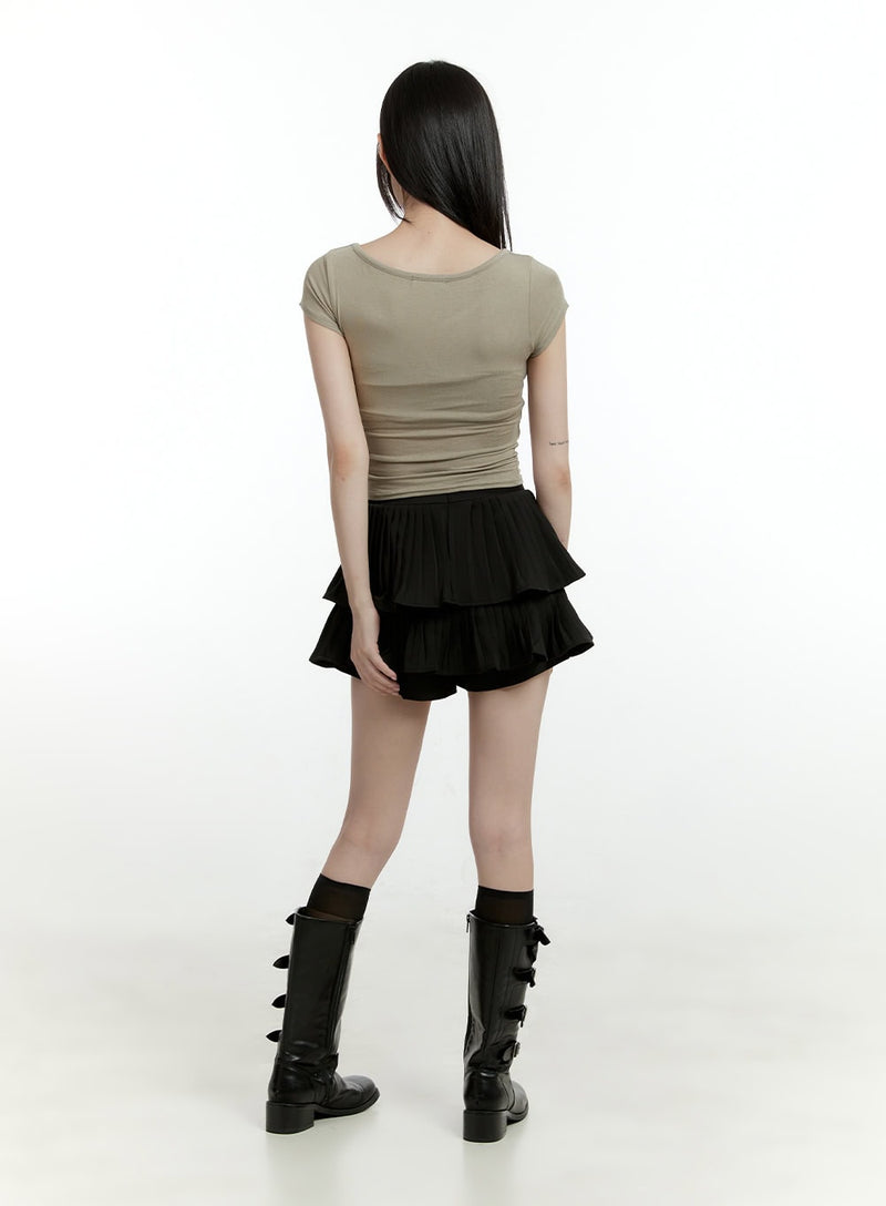 Strap Cut-Out Crop Top CL426