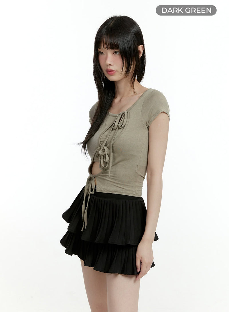 Strap Cut-Out Crop Top CL426