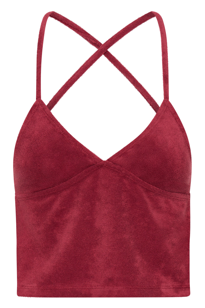 Peggy Backless Top — Plum