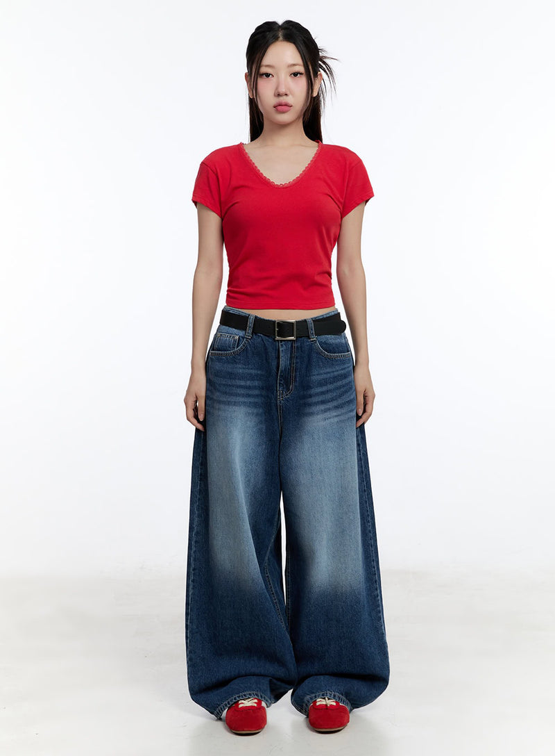 Lace Backless Crop Top IU503