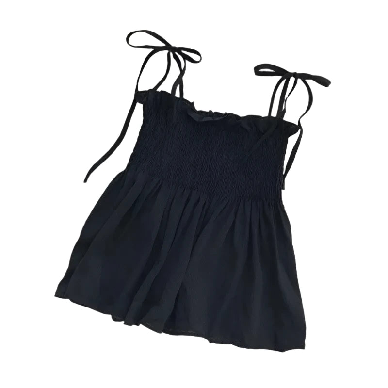 Sexy Bow Halter Tank Top - Women’s Backless Summer Crop Top, Casual Bandage Camisole
