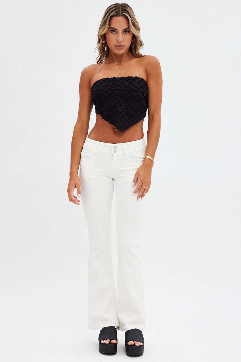 Black Scarf Top Backless