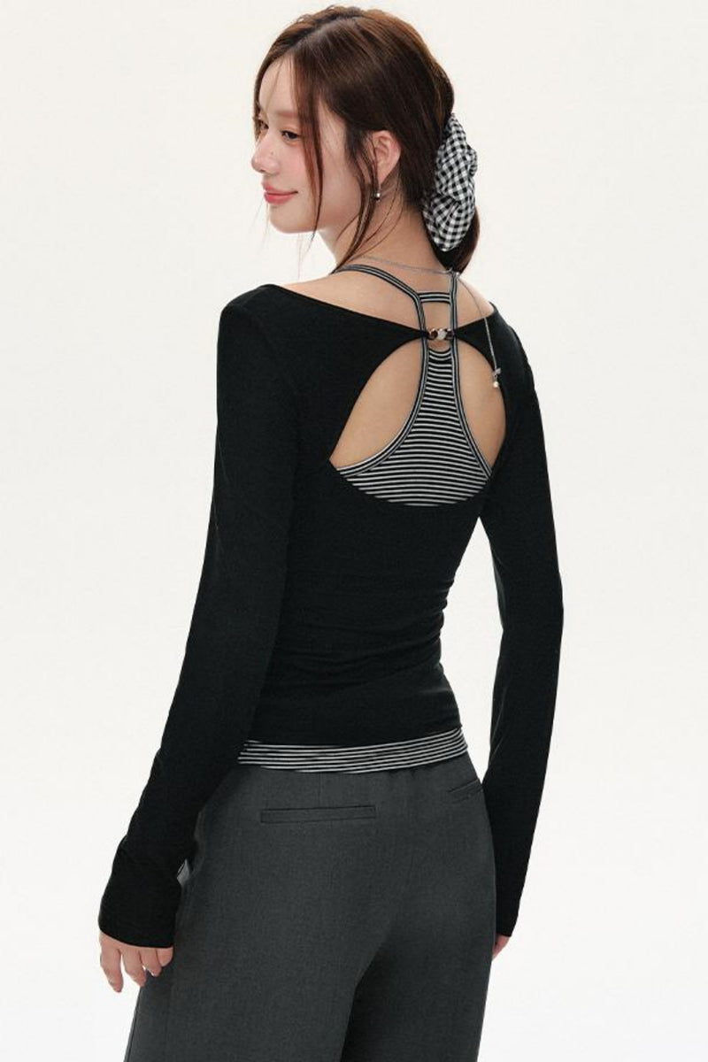 Slim Fit Backless Top