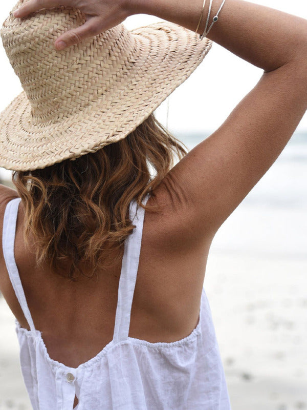 Women's Backless Cropped Top Shirt