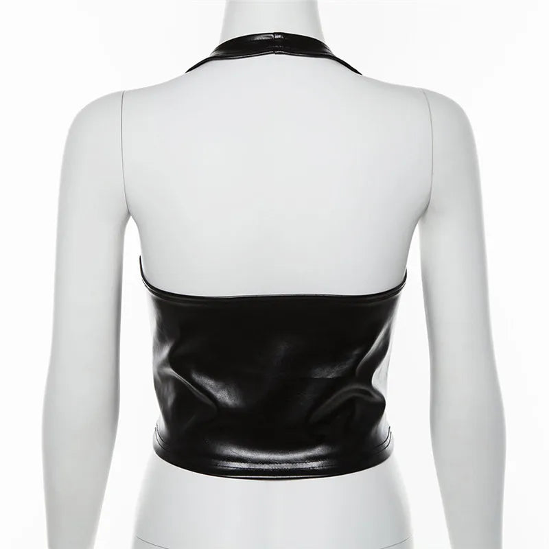 Backless Tie Up Crop Top