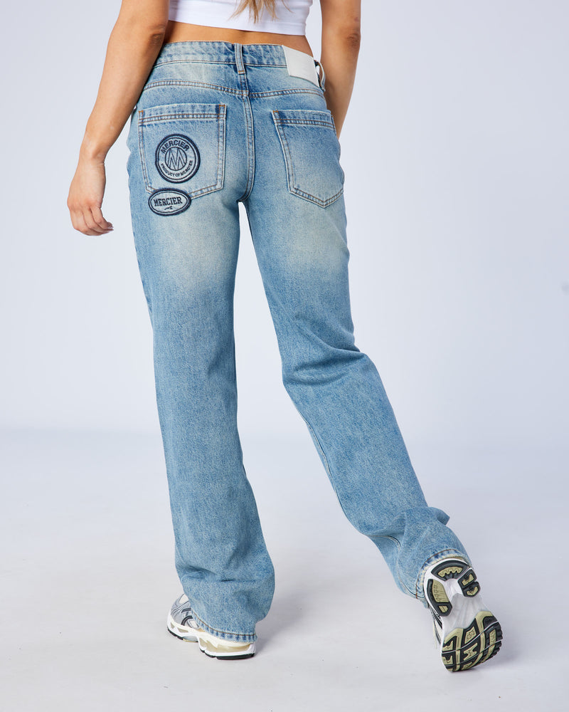Womens Raw Edge Denim Jeans