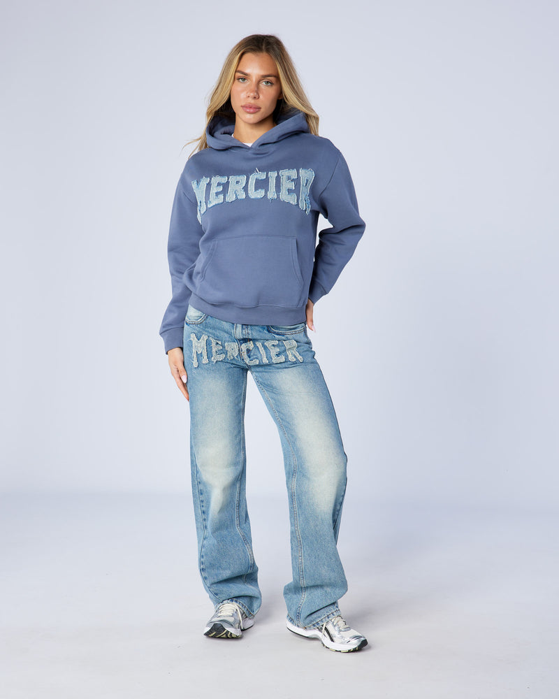 Womens Raw Edge Denim Jeans