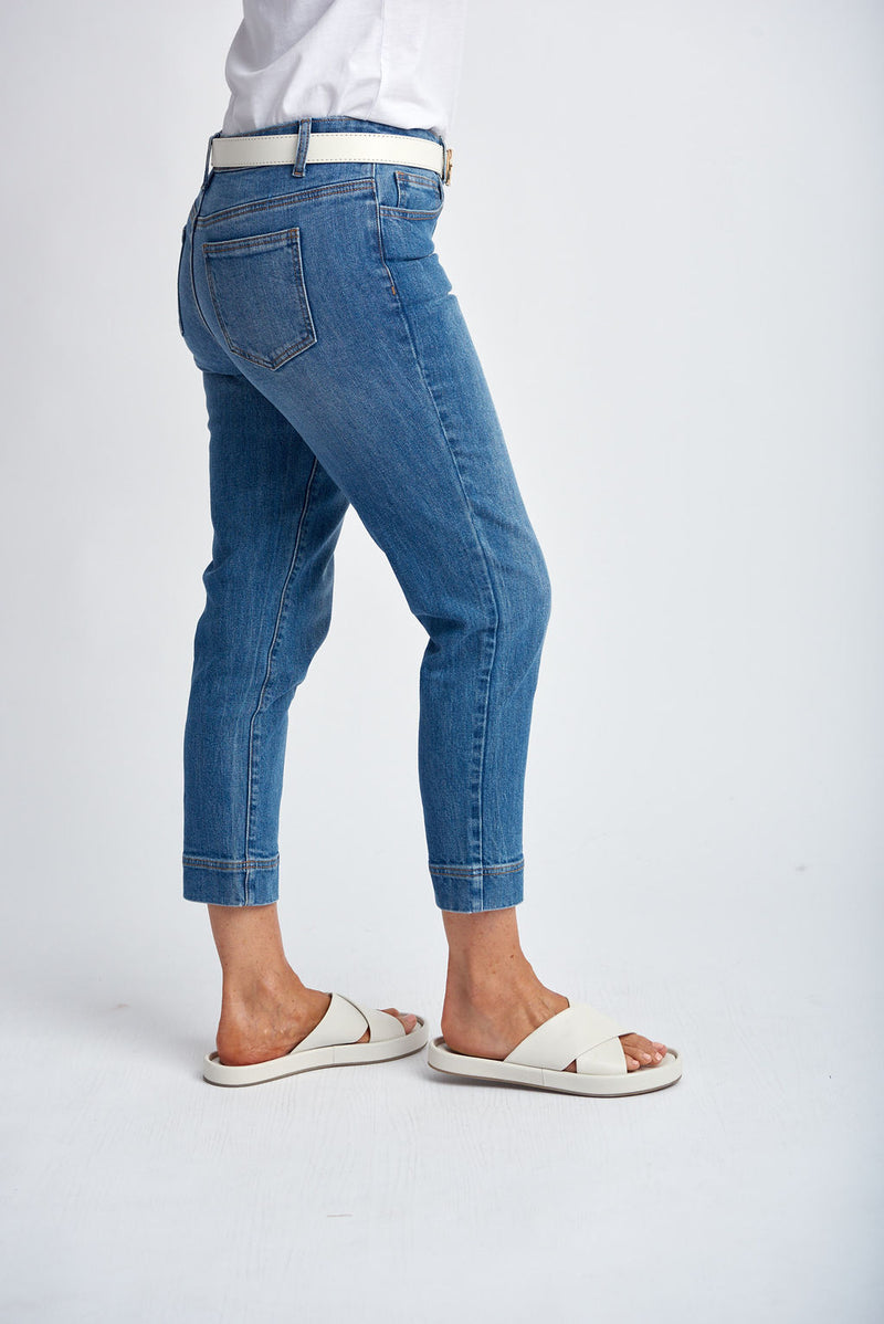 Denim Cropped Jean Light Blue