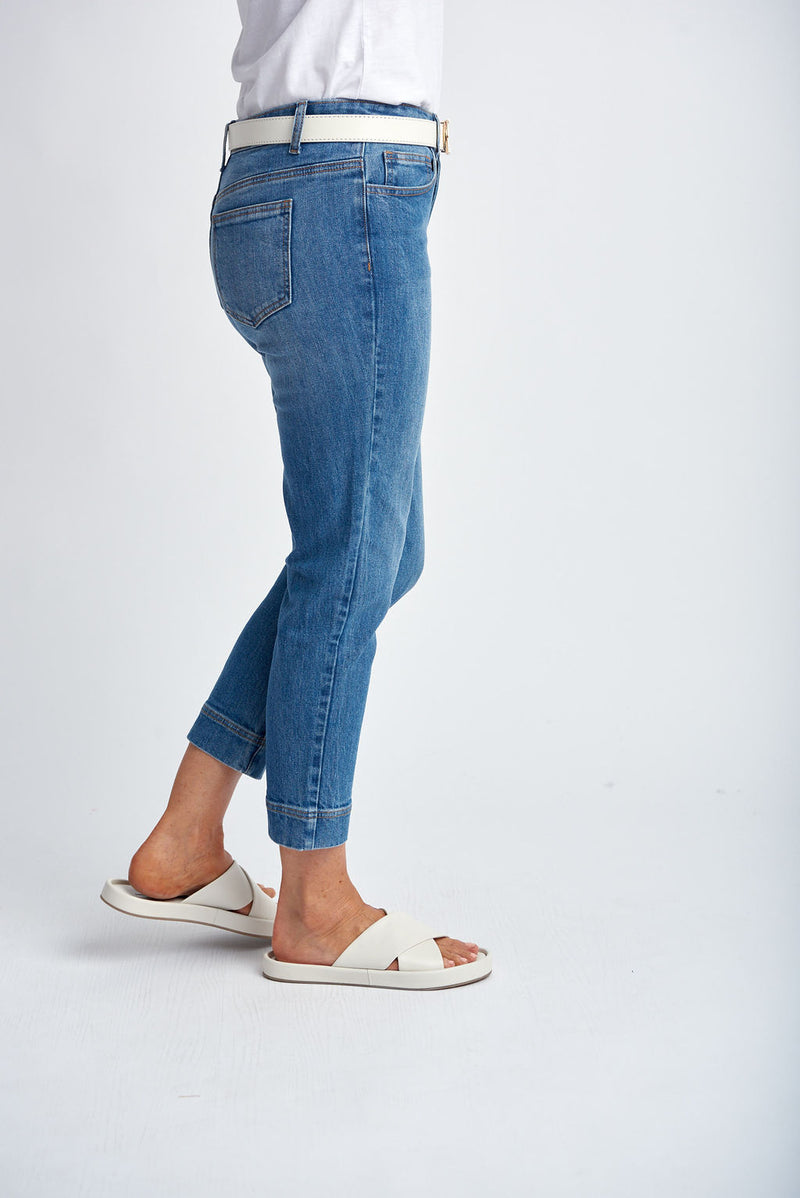 Denim Cropped Jean Light Blue